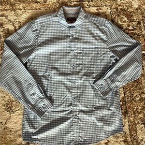 Johnston & Murphy XC4 Blue Gingham Button Down Shirt